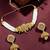 Gold plated elegant beaded choker set