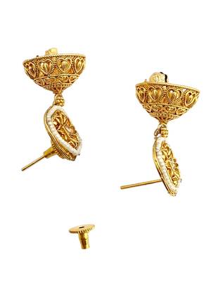 Gold plated elegant beaded choker set 5