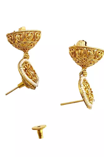 Gold plated elegant beaded choker set