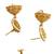 Gold plated elegant beaded choker set