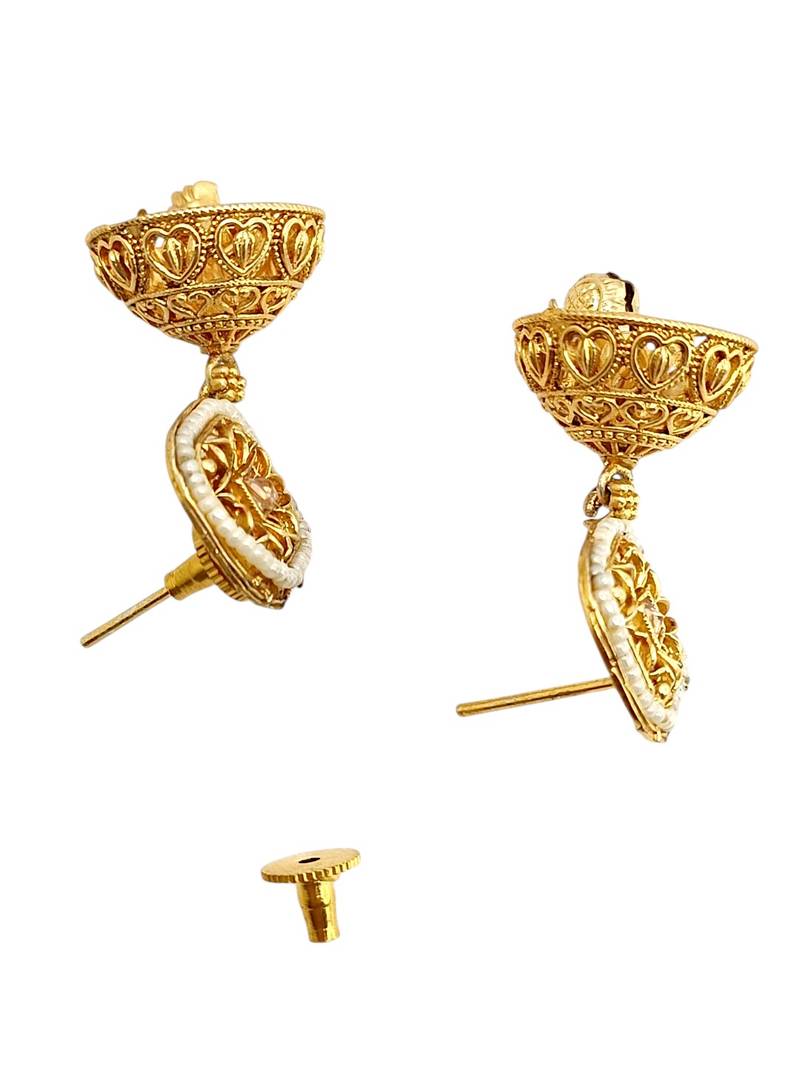 Gold plated elegant beaded choker set