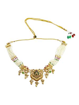 Ornate elephant heritage bridal choker set 3