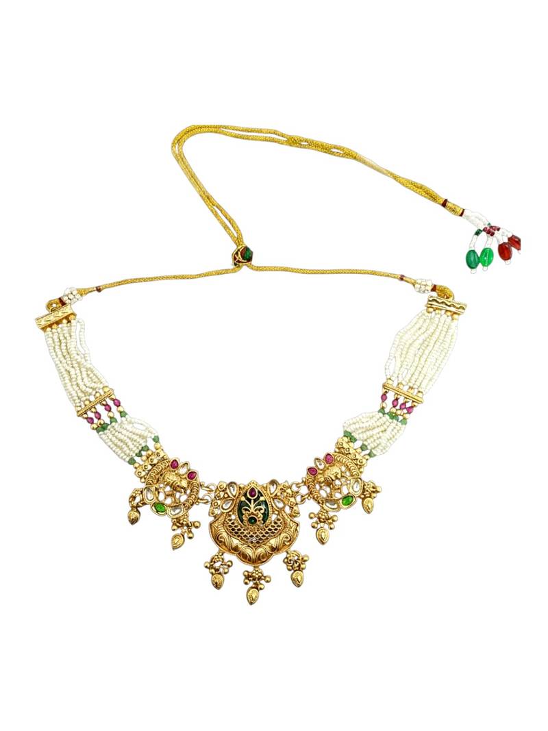Ornate elephant heritage bridal choker set