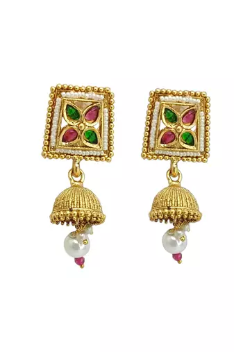 Gold plated kundan rajasthani choker necklace set