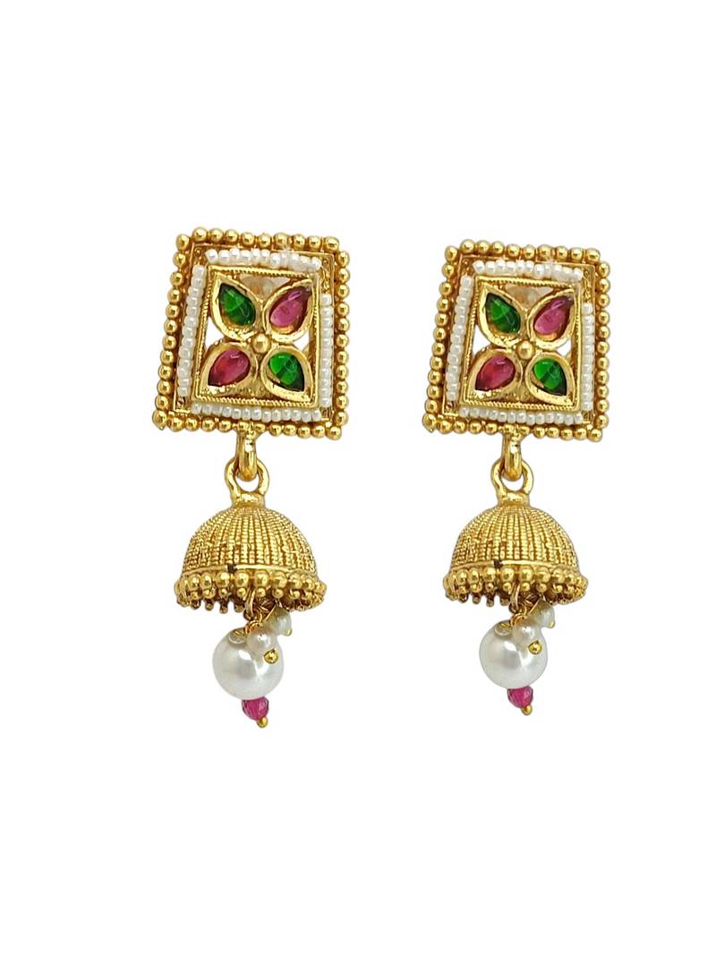 Gold plated kundan rajasthani choker necklace set
