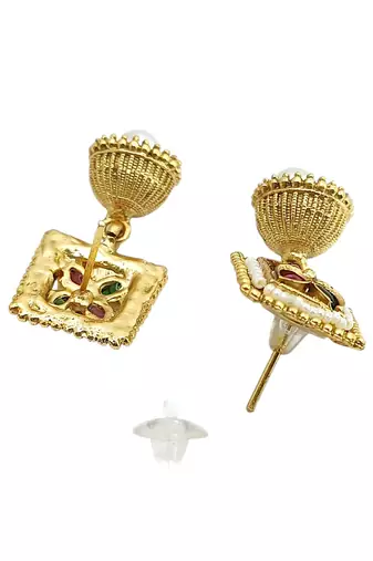 Gold plated kundan rajasthani choker necklace set
