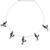 Silver oxidised fish motif invisible jewellery set