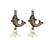 Silver oxidised fish motif invisible jewellery set
