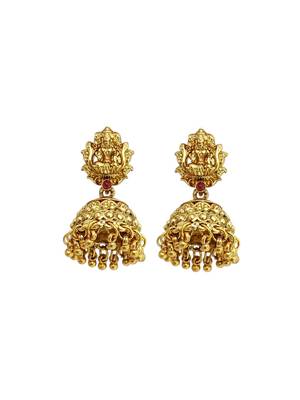 Gold plated temple long necklace set 4