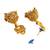 Gold plated temple long necklace set