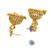 Gold plated temple style long necklace set