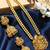 Gold plated temple design matar mala necklace set