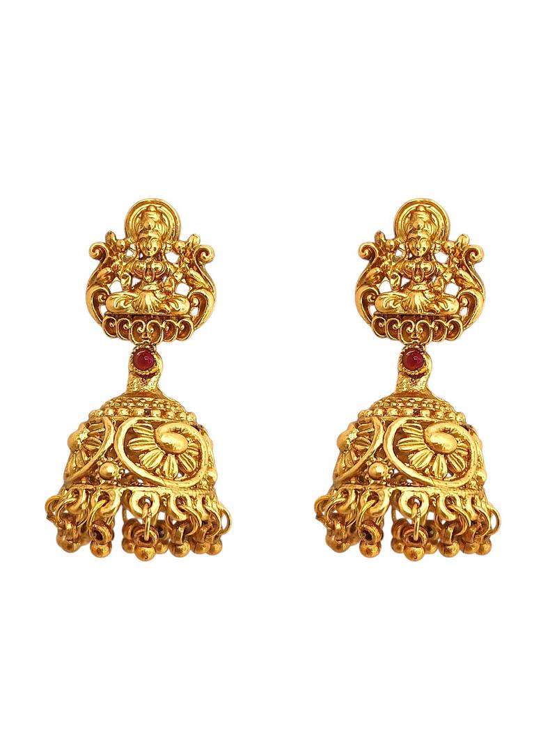 Gold plated temple design matar mala necklace set