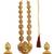 Gold plated temple style long necklace set