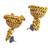 Gold plated temple style long necklace set