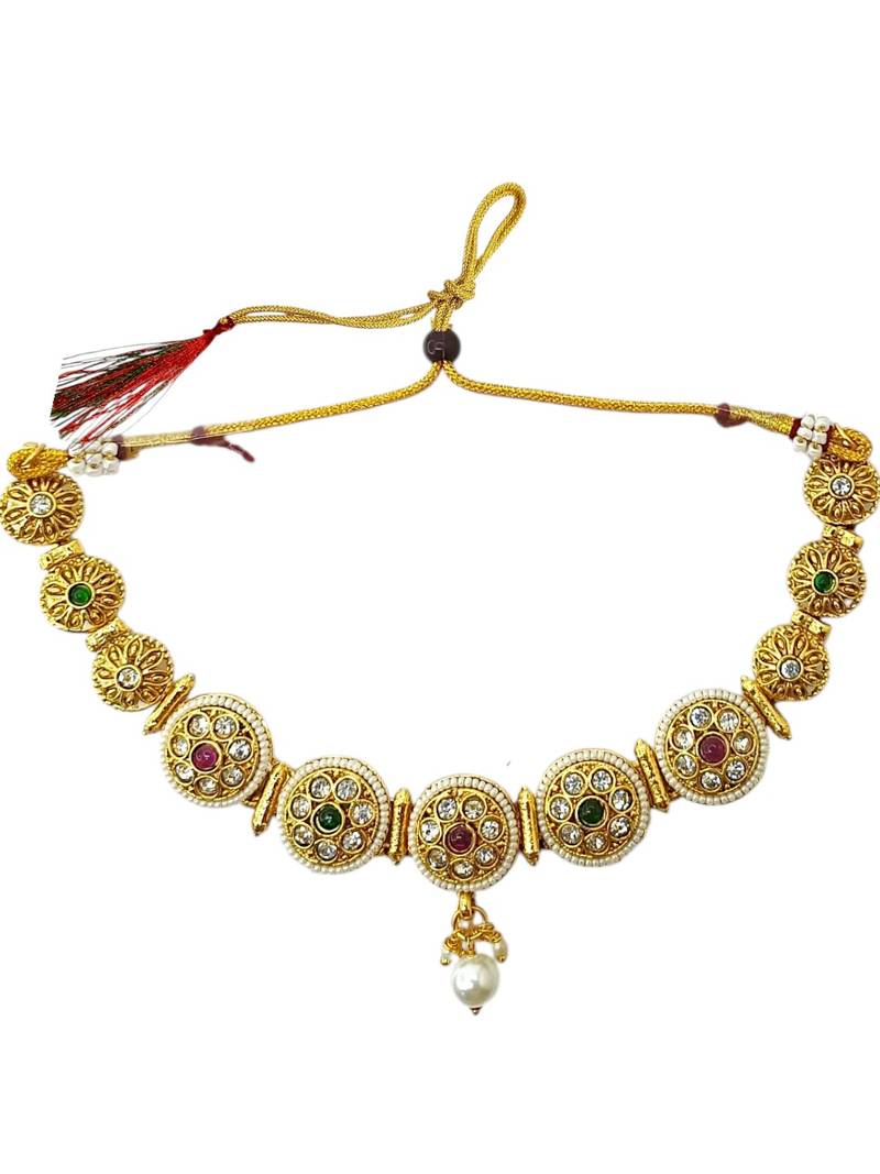 Gold plated cz classic choker set