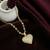 Gold plated cz heart pendant with chain