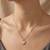 Gold plated cz heart pendant with chain
