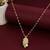 Gold plated cz leaf pendant with chain
