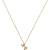 Gold plated cz layered butterfly pendant with chain