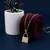Gold plated cz lock pendant with chain