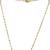 Gold plated cz lock pendant with chain