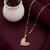 Gold plated cz love heart pendant with chain