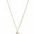 Gold plated cz love heart pendant with chain