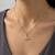 Gold plated cz love heart pendant with chain