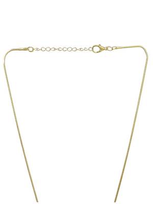 Gold plated cz ballerina pendant with chain 4