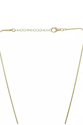 Gold plated cz ballerina pendant with chain