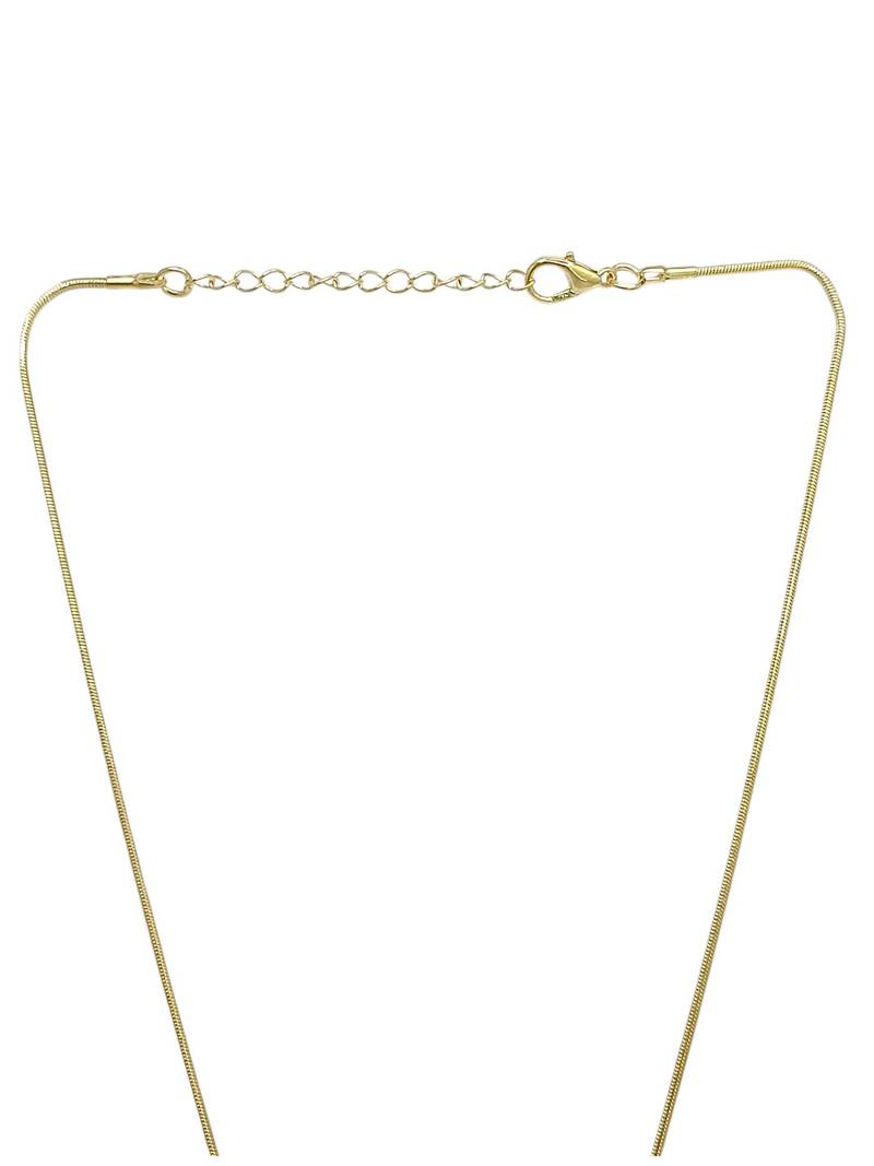 Gold plated cz ballerina pendant with chain