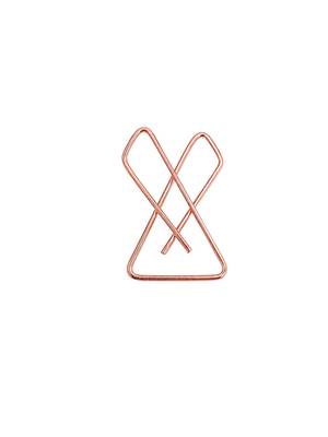 Set of 4 rose gold plated x shape safety saree brooch pin 4