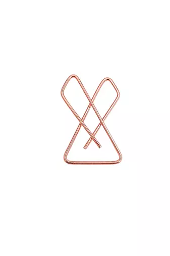 Set of 4 rose gold plated x shape safety saree brooch pin
