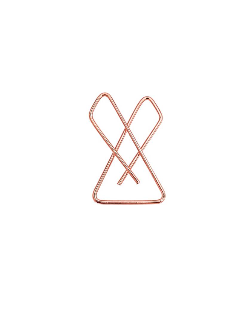 Set of 4 rose gold plated x shape safety saree brooch pin