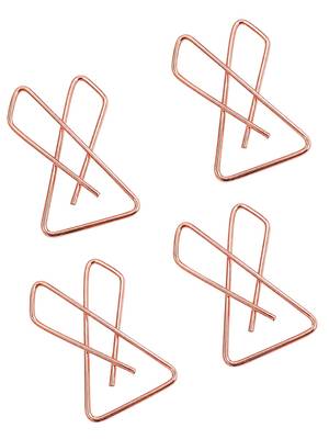 Set of 4 rose gold plated x shape safety saree brooch pin 5