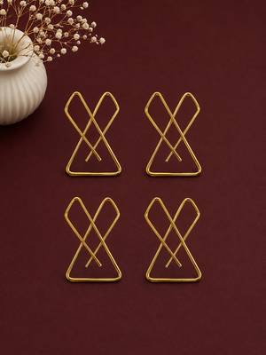 Set of 4 gold plated x shape safety saree brooch pin 1
