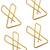 Set of 4 gold plated x shape safety saree brooch pin