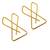 Set of 4 gold plated x shape safety saree brooch pin