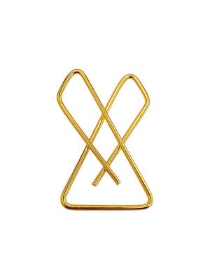 Set of 4 gold plated x shape safety saree brooch pin 4