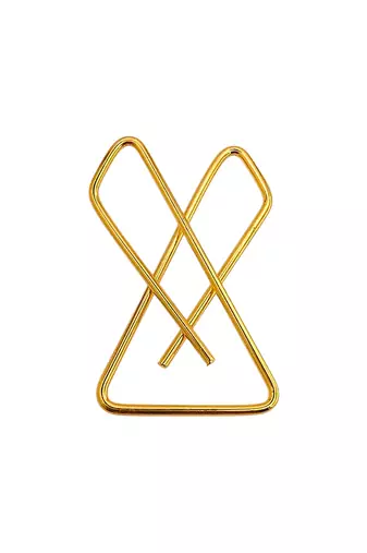 Set of 4 gold plated x shape safety saree brooch pin