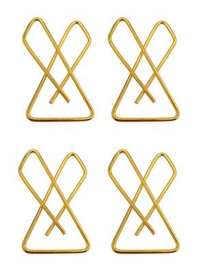 Set of 4 gold plated x shape safety saree brooch pin 5