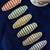 Set of 6 multicolor embellished safety saree pin