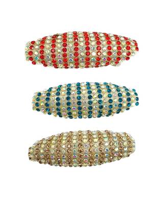 Set of 6 multicolor embellished safety saree pin 3