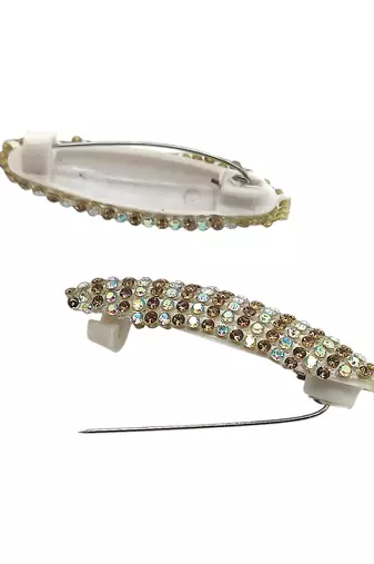 Set of 6 multicolor embellished safety saree pin