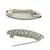 Set of 5 silver cz embellished safety saree pin