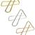 Set of 3 multi toned cz x shape safety saree brooch pin