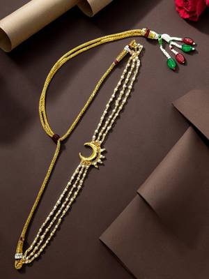 Gold plated chandrakor layred necklace and chain 1