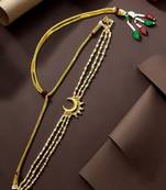 Gold plated chandrakor layred necklace and chain