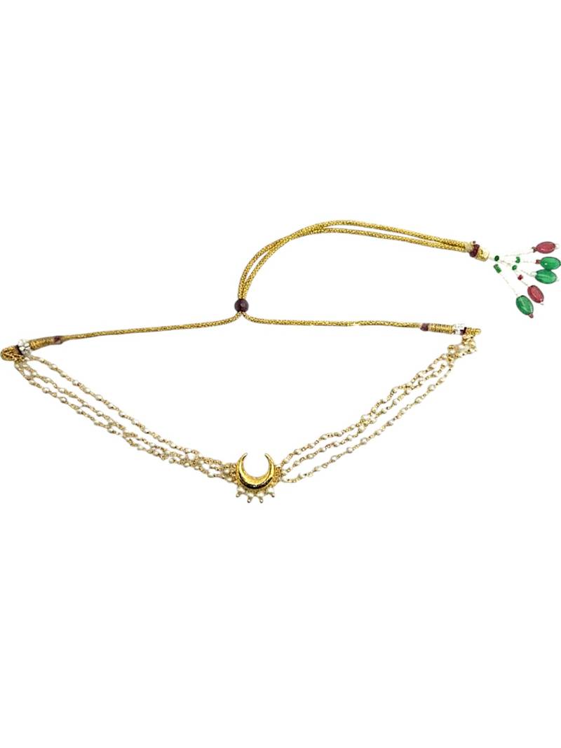 Gold plated chandrakor layred necklace and chain